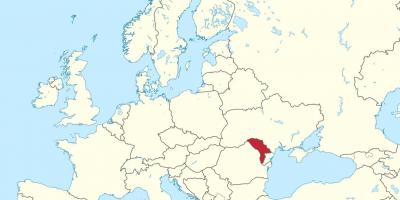 Mapa Moldavsko európe