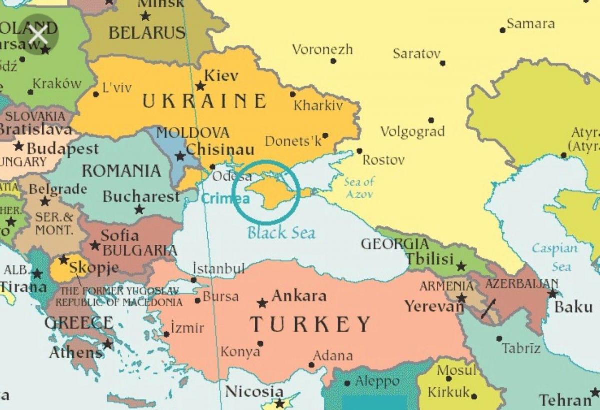 mapa Moldavsku a v okolitých krajinách