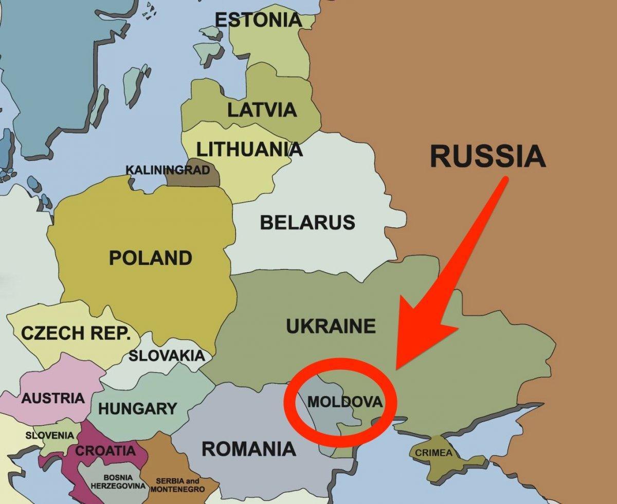 mapa Moldavsko