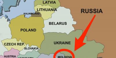 Mapa Moldavsko